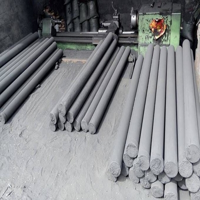 High Density Flake Graphite Rod 50mm Dia 680mm Length for Industrial Applications