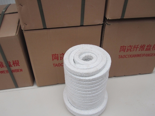Customizable 3-60mm Ceramic Fiber Braided Round Rope 6mm for Temperature Applications