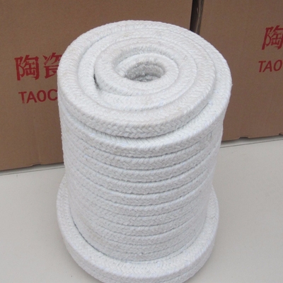Customizable 3-60mm Ceramic Fiber Braided Round Rope 6mm for Temperature Applications