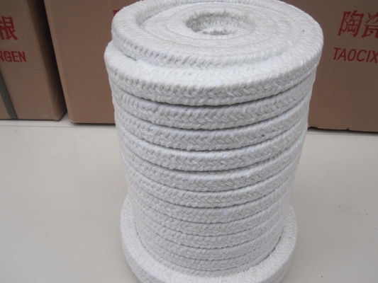 Customizable 3-60mm Ceramic Fiber Braided Round Rope 6mm for Temperature Applications
