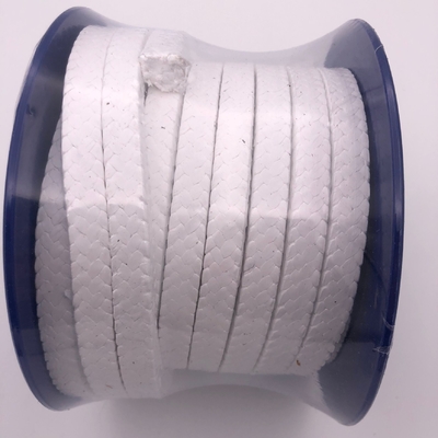 Oil Material White Braided PTFE Gland Packing for Pump Seal in Sizes 3*3mm to 60*60mm