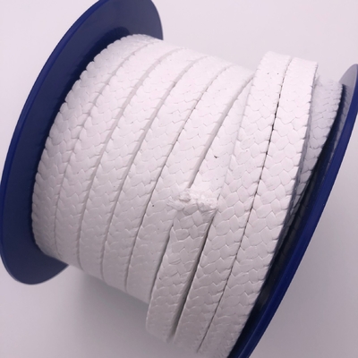 Oil Material White Braided PTFE Gland Packing for Pump Seal in Sizes 3*3mm to 60*60mm