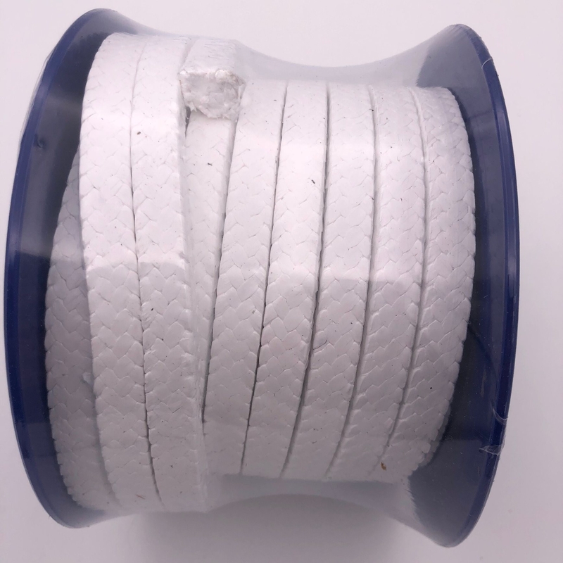 Oil Material White Braided PTFE Gland Packing for Pump Seal in Sizes 3*3mm to 60*60mm